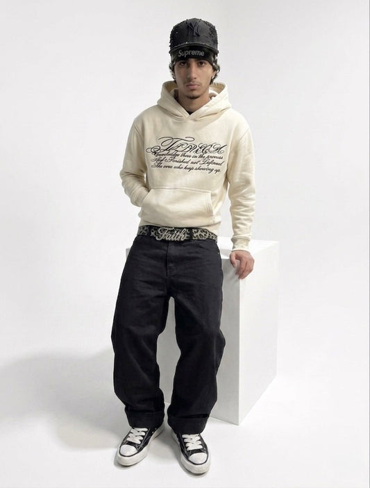 "Fiduca" Signature Hoodie Beige - FiducaClo