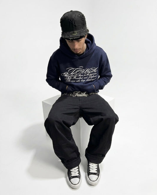 "Fiduca" Signature Hoodie Navy (PreOrder) - FiducaClo